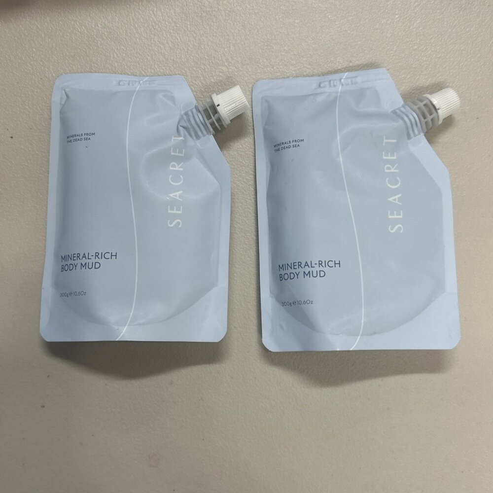 TWO Seacret Mineral-Rich Body Mud Minerals From The Dead Sea 300g 10.6oz